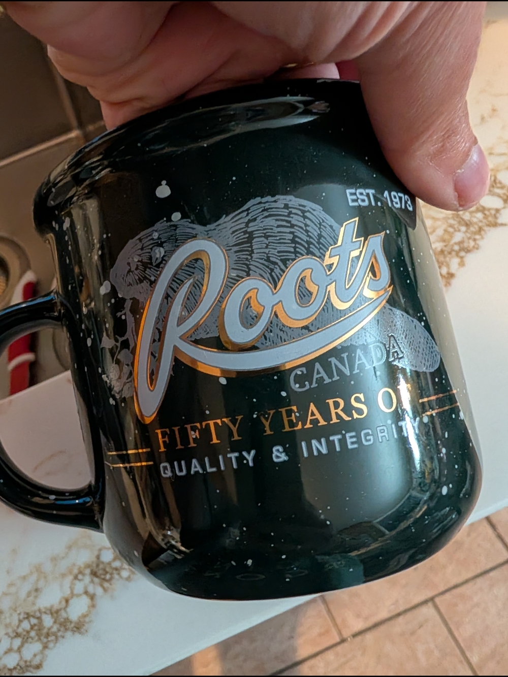 Roots Canada Dark Green Camper Mug - Fifty Years
